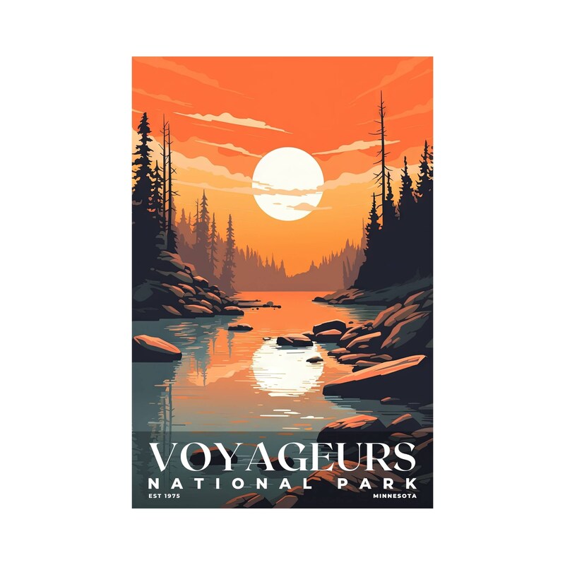 Voyageurs National Park Poster, Travel Art, Office Poster, Home Decor | S3